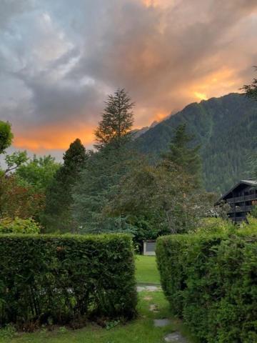 Studio Au Calme Avec Jardin Et Vue Mont-Blanc Шамони Екстериор снимка